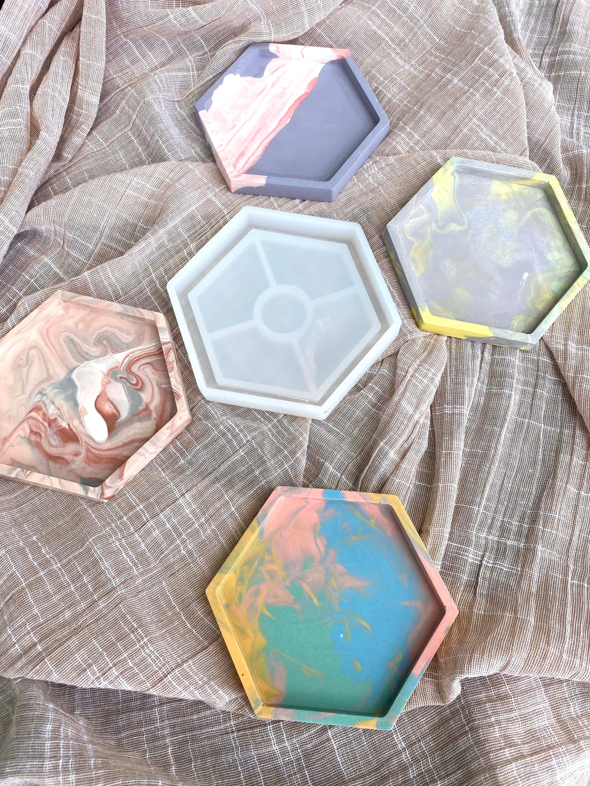Hexagon Jesmonite Silicon Mould
