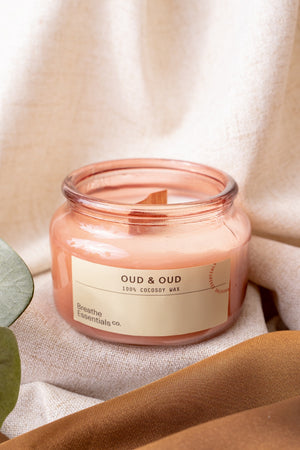 Oud & Oud Cocosoy Essential Oil Candle | Breathe Essentials Co